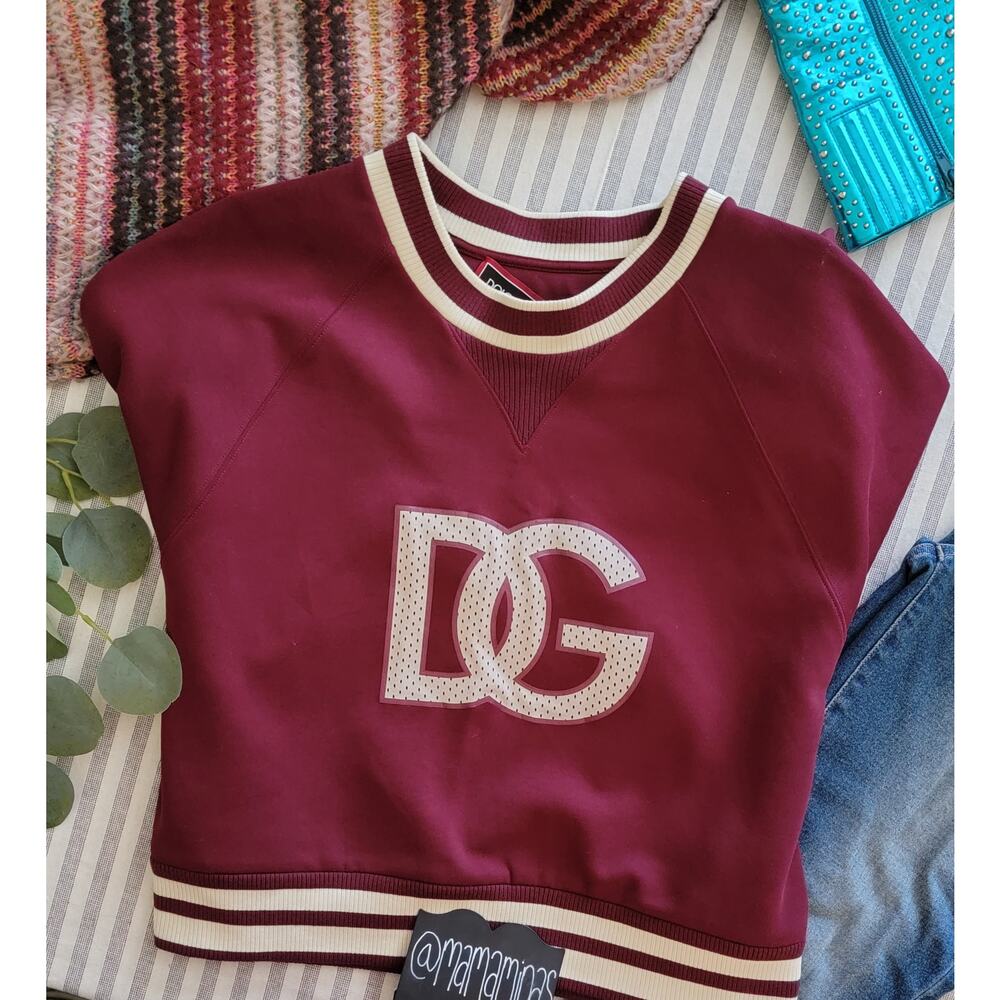 Dolce and Gabbana Varsity Style Logo Crewneck Sweatshirt
